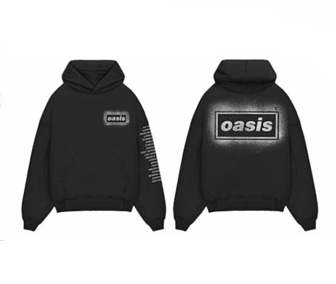 오아시스 스프레이 후드티 블랙 내한콘서트 공식MD굿즈 머천다이즈XL105 상품이미지1