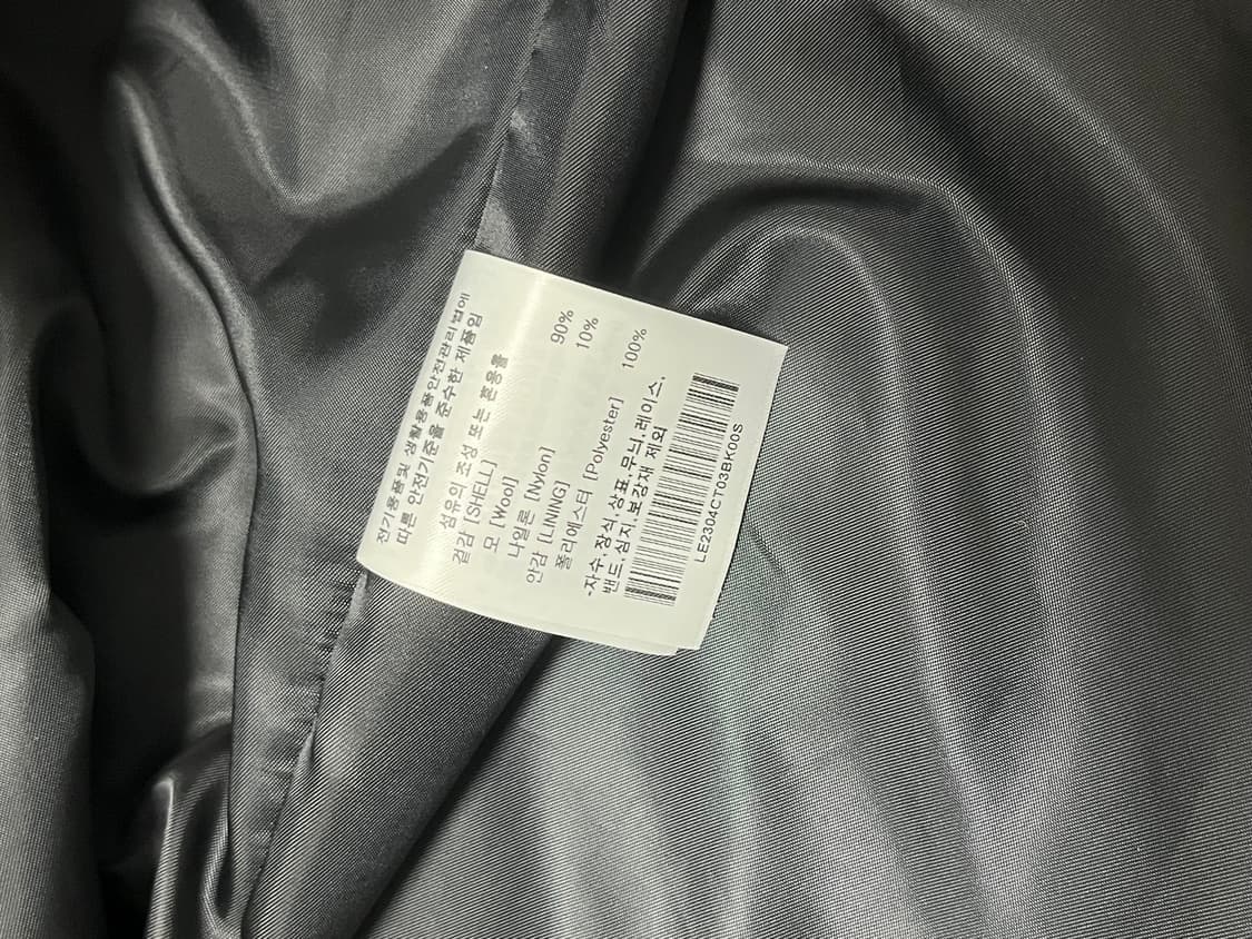 lee 발마칸 울 코트 블랙 S 상품이미지5