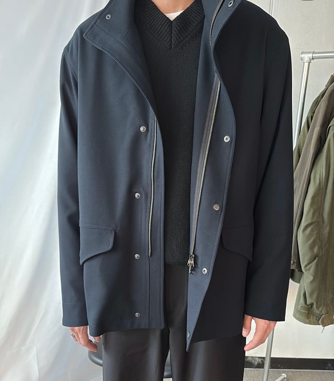 [M] 새상품 에피센터 투어리스트 울 필드 파카 네이비 상품이미지1