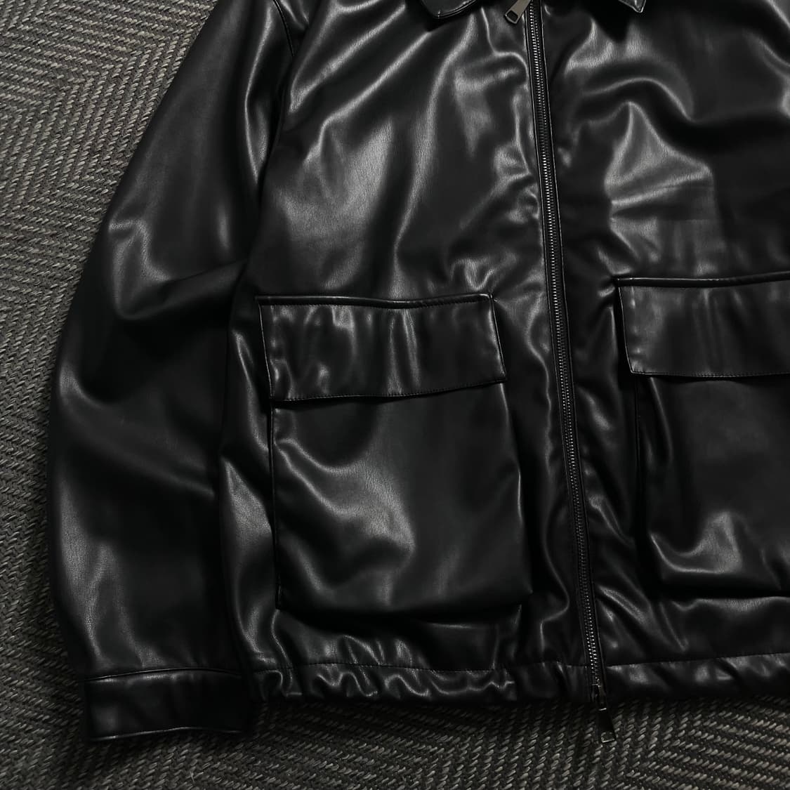 24/7 빈티지 미니멀 레더 블루종 자켓o 4596 상품이미지2