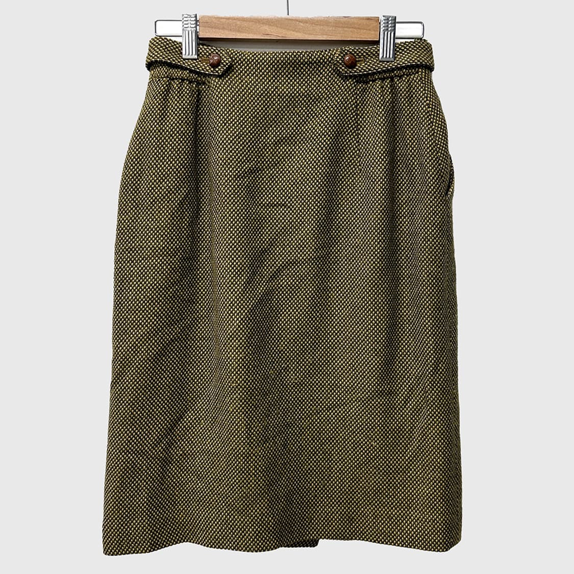 크리스챤 디올 DIOR 울 100% 스커트 치마 빈티지 레트로 여성 25 상품이미지4