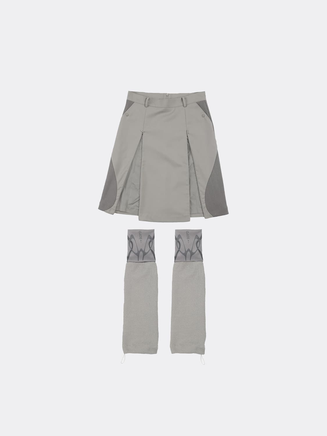 오호스 레그워머 미디스커트 베이지 1사이즈 상품이미지1