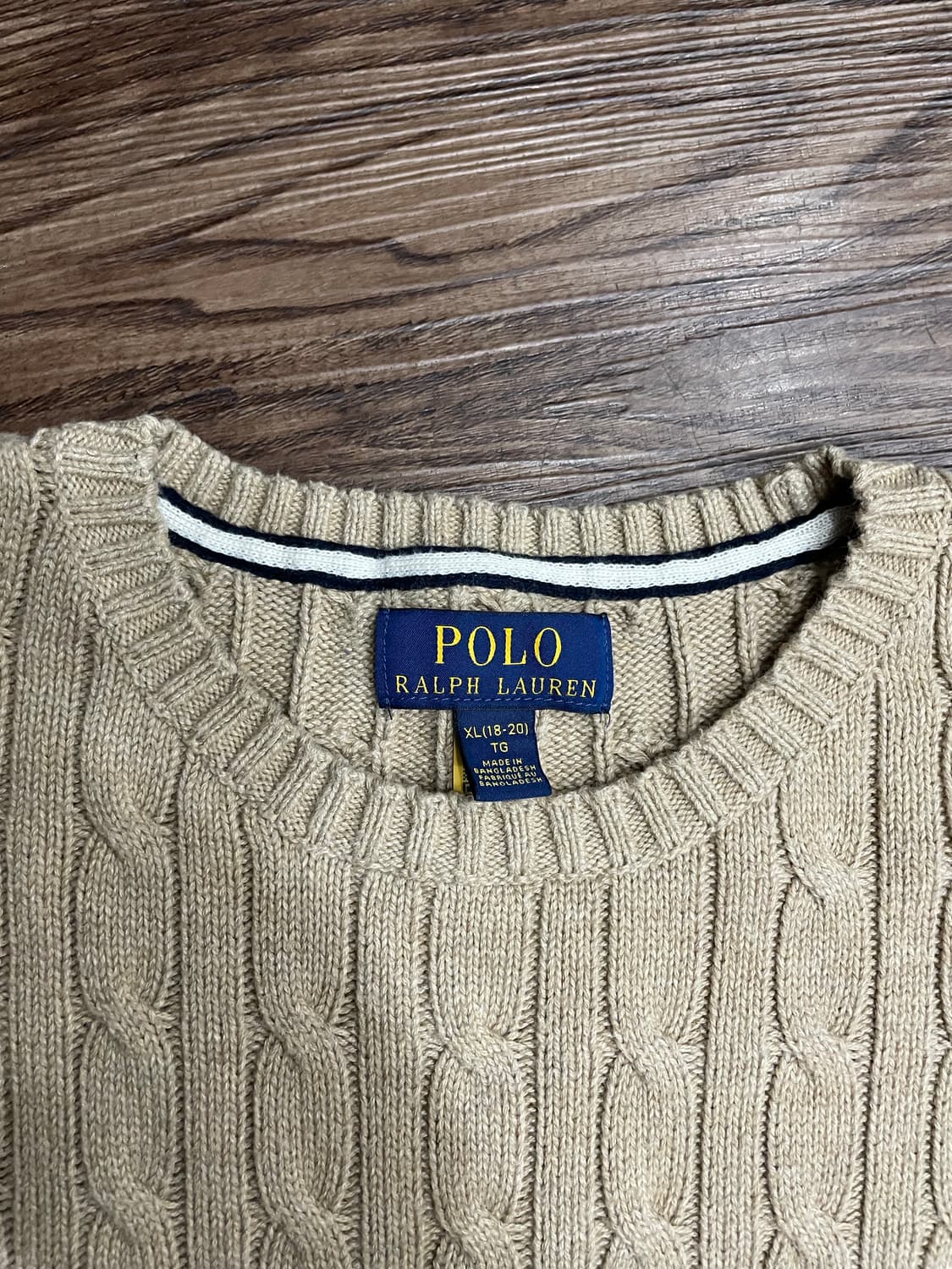 폴로 랄프로렌 베이지 케이블 코튼 니트 스웨터 상품이미지6