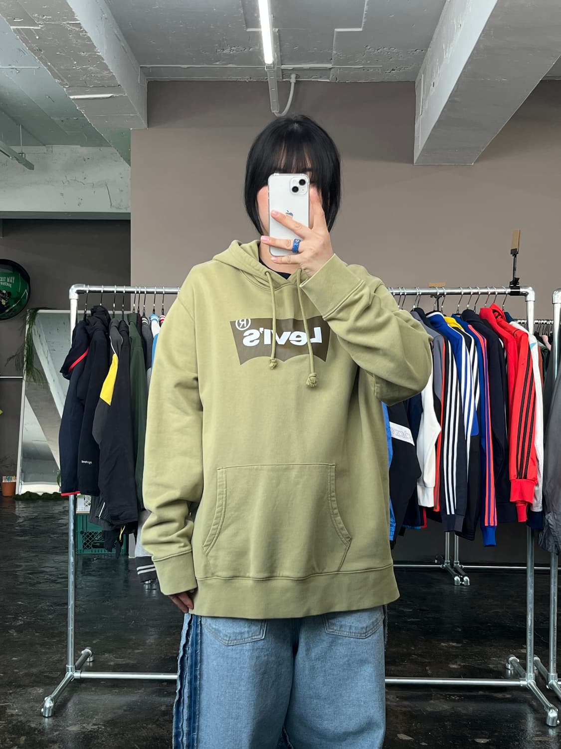 LEVI'S 로고 프린팅 후드 티셔츠 상품이미지1