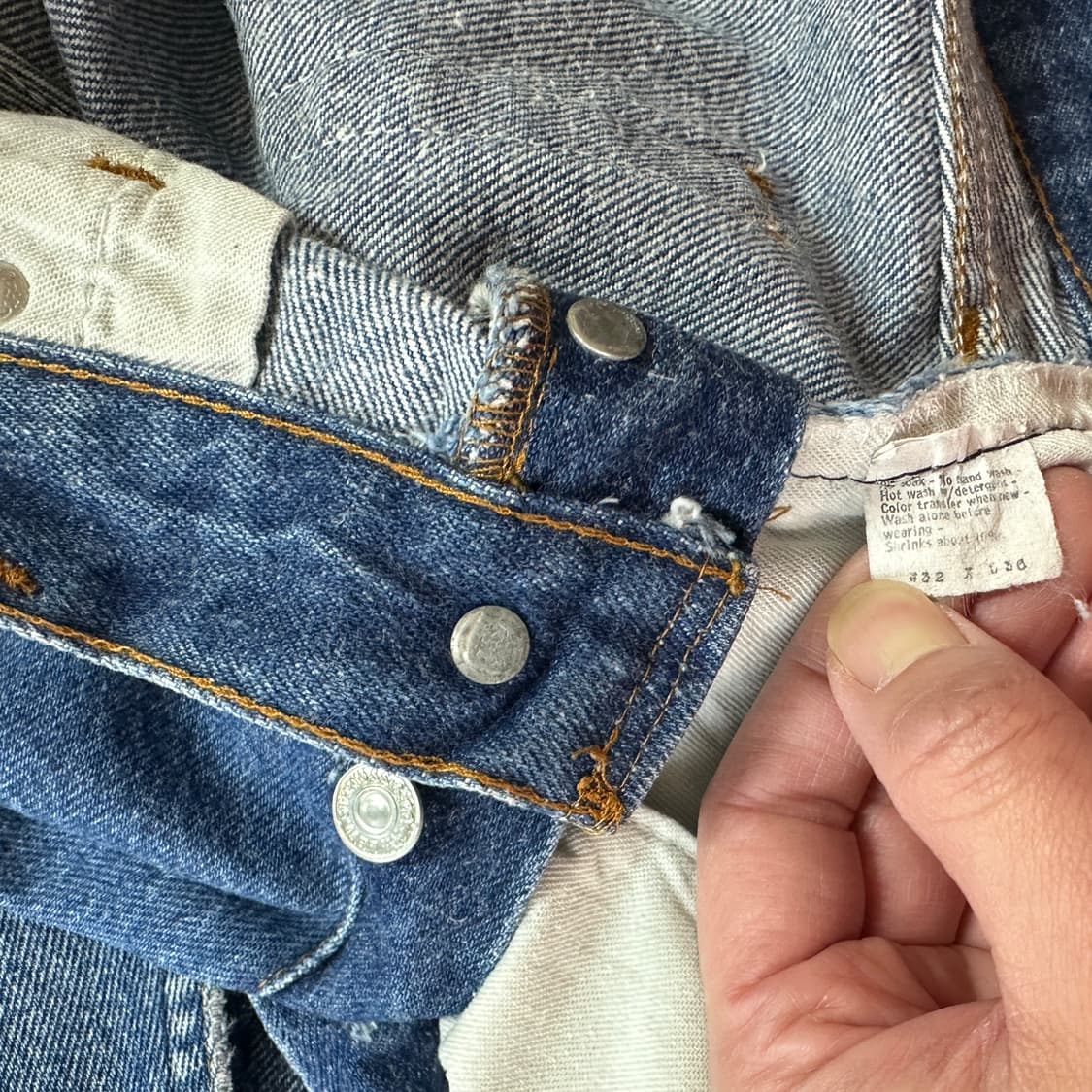 80s USA 리바이스 501 STF 블루 진 데님 팬츠 30 상품이미지7