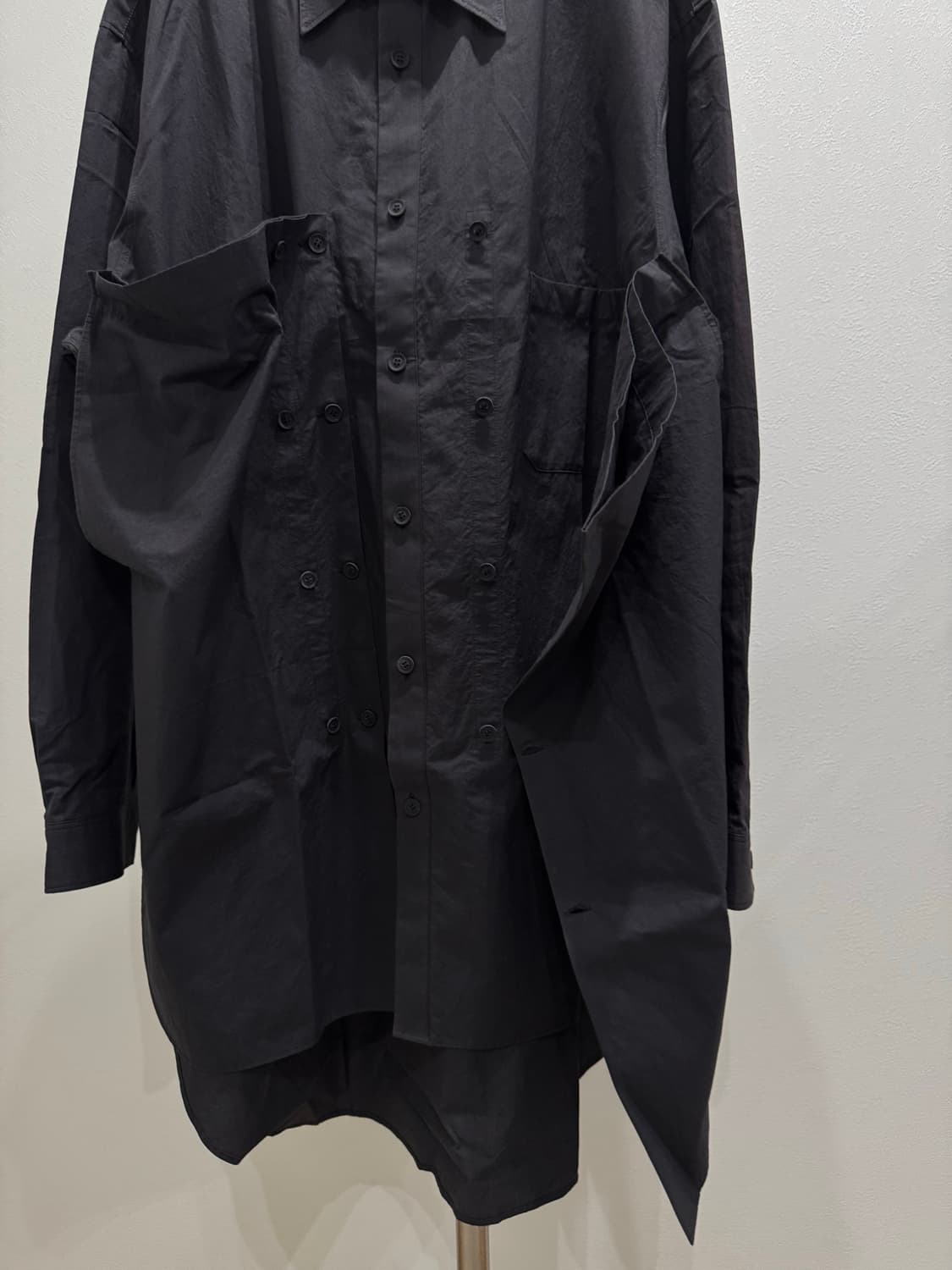 요지야마모토 뿌르옴므 18aw 3D포켓 레이어드 롱 셔츠 상품이미지5