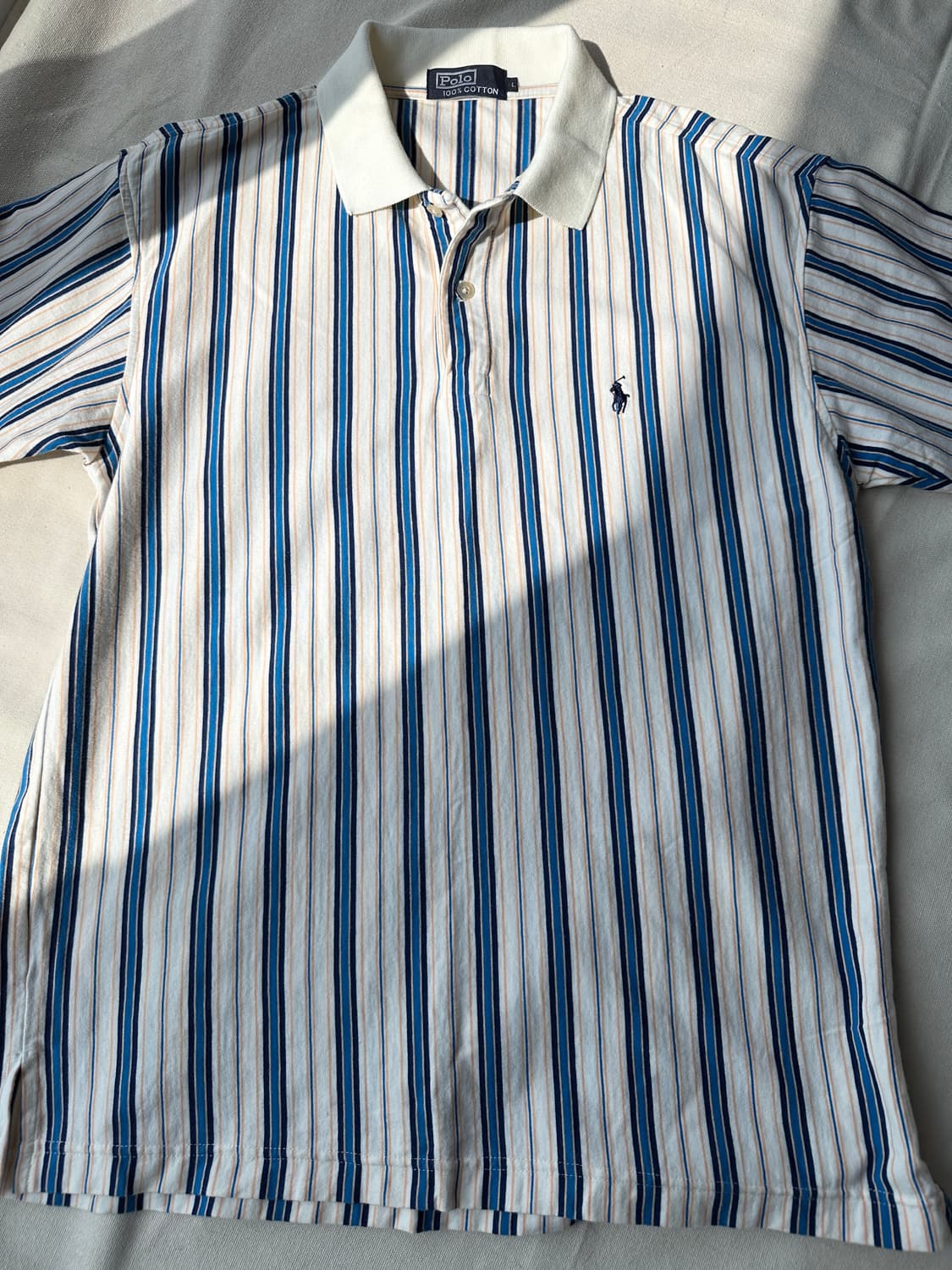 폴로 랄프로렌 스트라이프 PK 반팔 카라티 L 상품이미지4