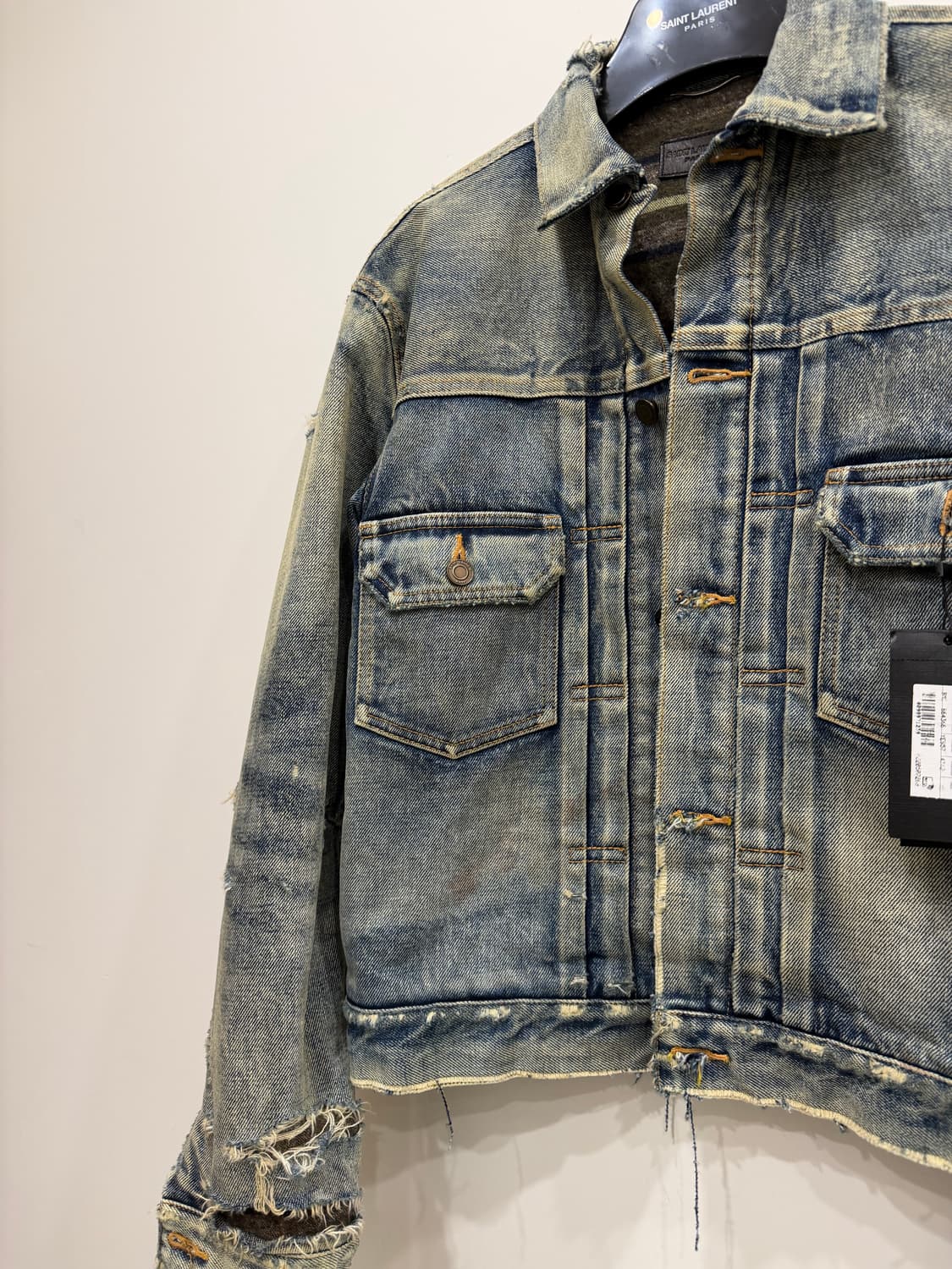 (미착용 새상품) 생로랑 데님 디스 자켓 xs (체감M) 팝니다 상품이미지4