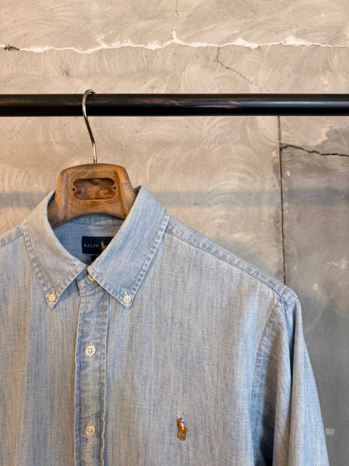 폴로 랄프로렌 샴브레이 버튼다운 셔츠 100 상품이미지4