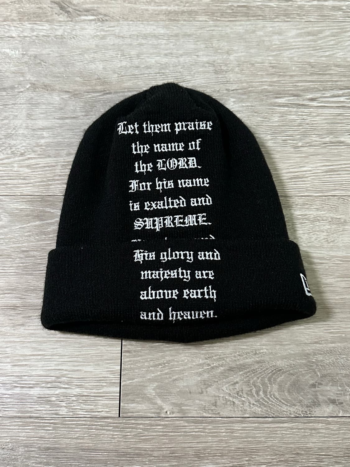 슈프림 뉴에라 Pslam 비니 블랙 상품이미지1