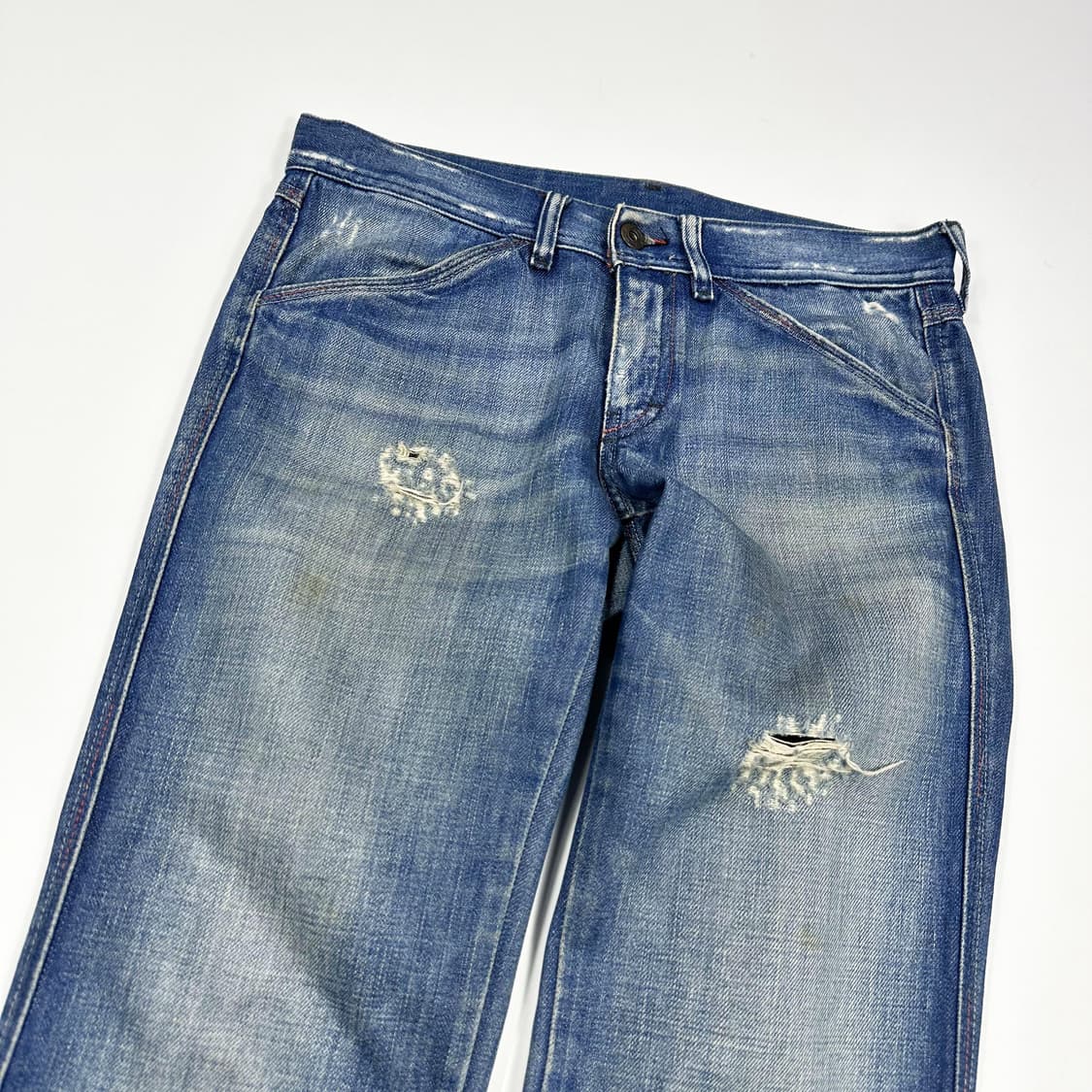 27 DIESEL 디젤 여성 스트레이트 데미지 데님팬츠 상품이미지3