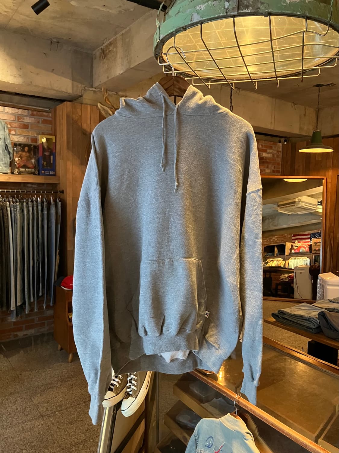 00s 빈티지 러셀 플레인 후드 스웻 셔츠 상품이미지2