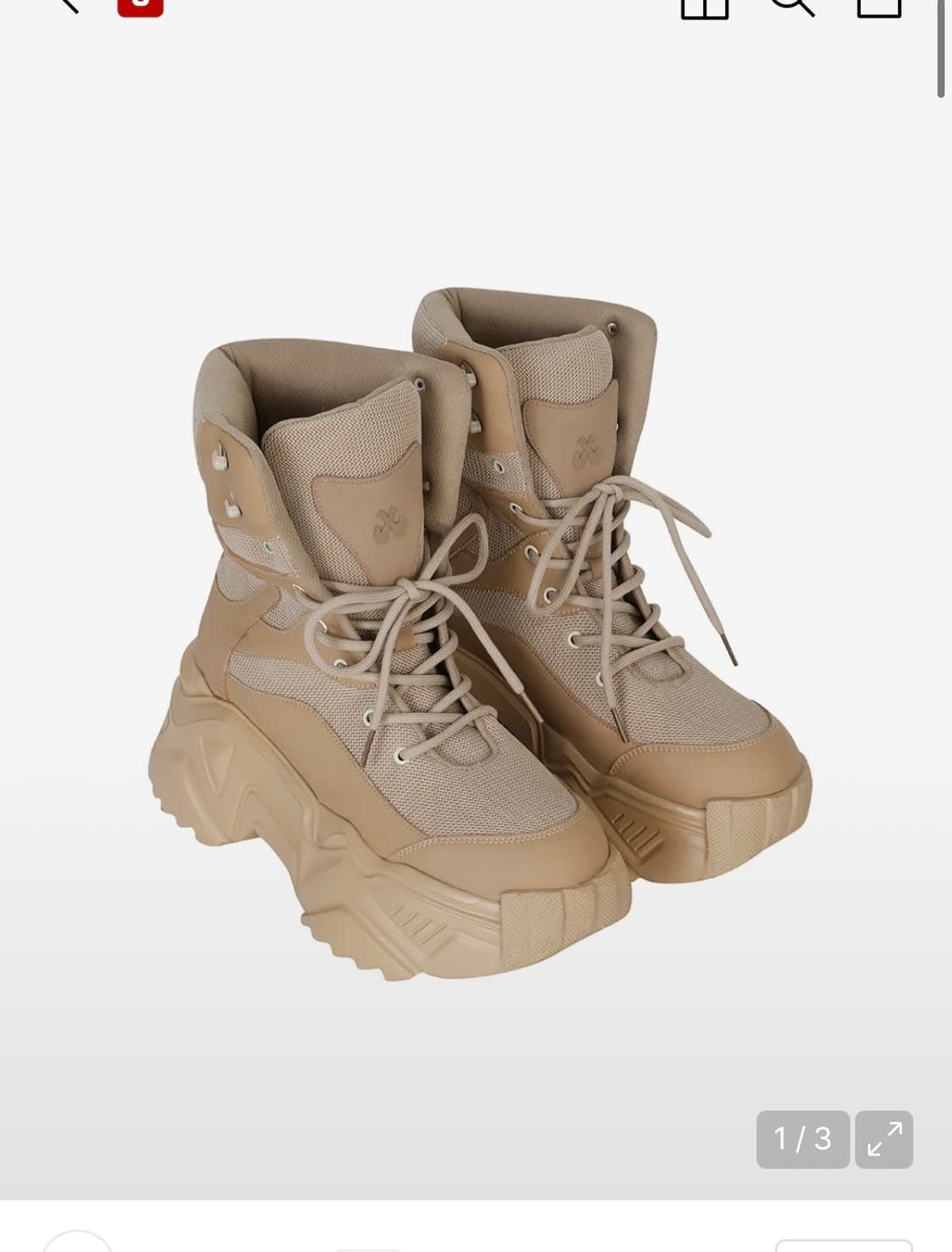 yeel PLATFORM BOOTS SNEAKERS BEIGE  상품이미지1
