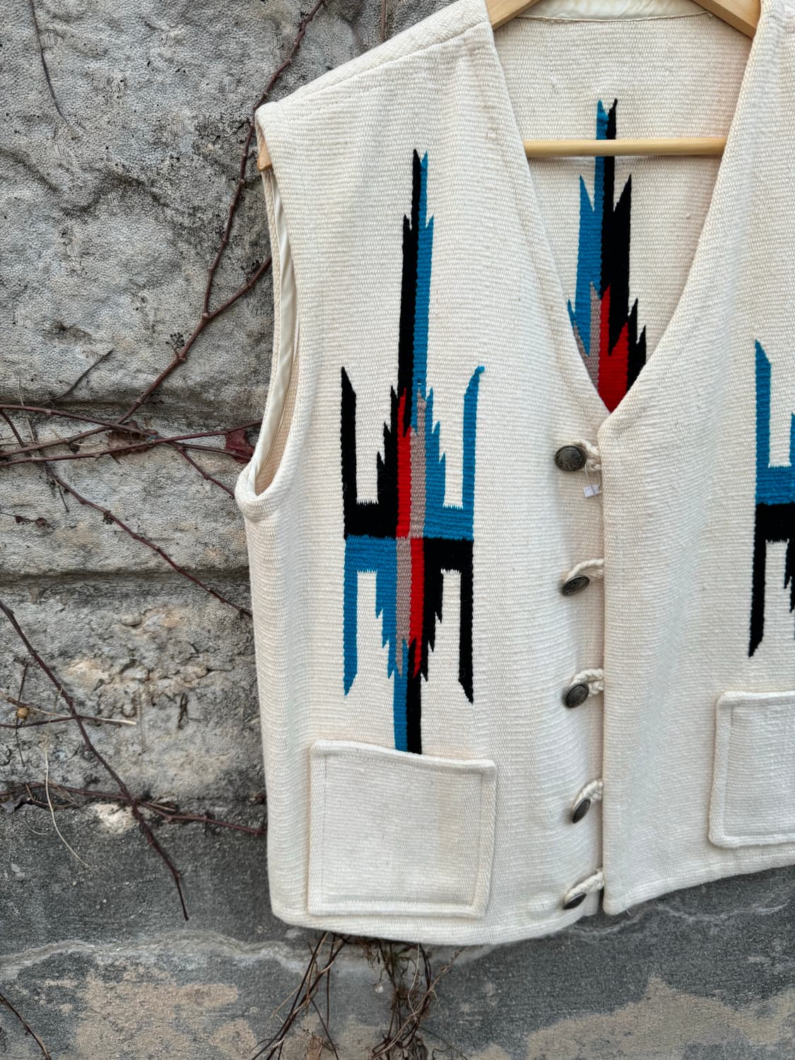 40s ~ 50s 빈티지 오르테가 치마요 베스트 나바호 웨스턴 빅사이즈 상품이미지4