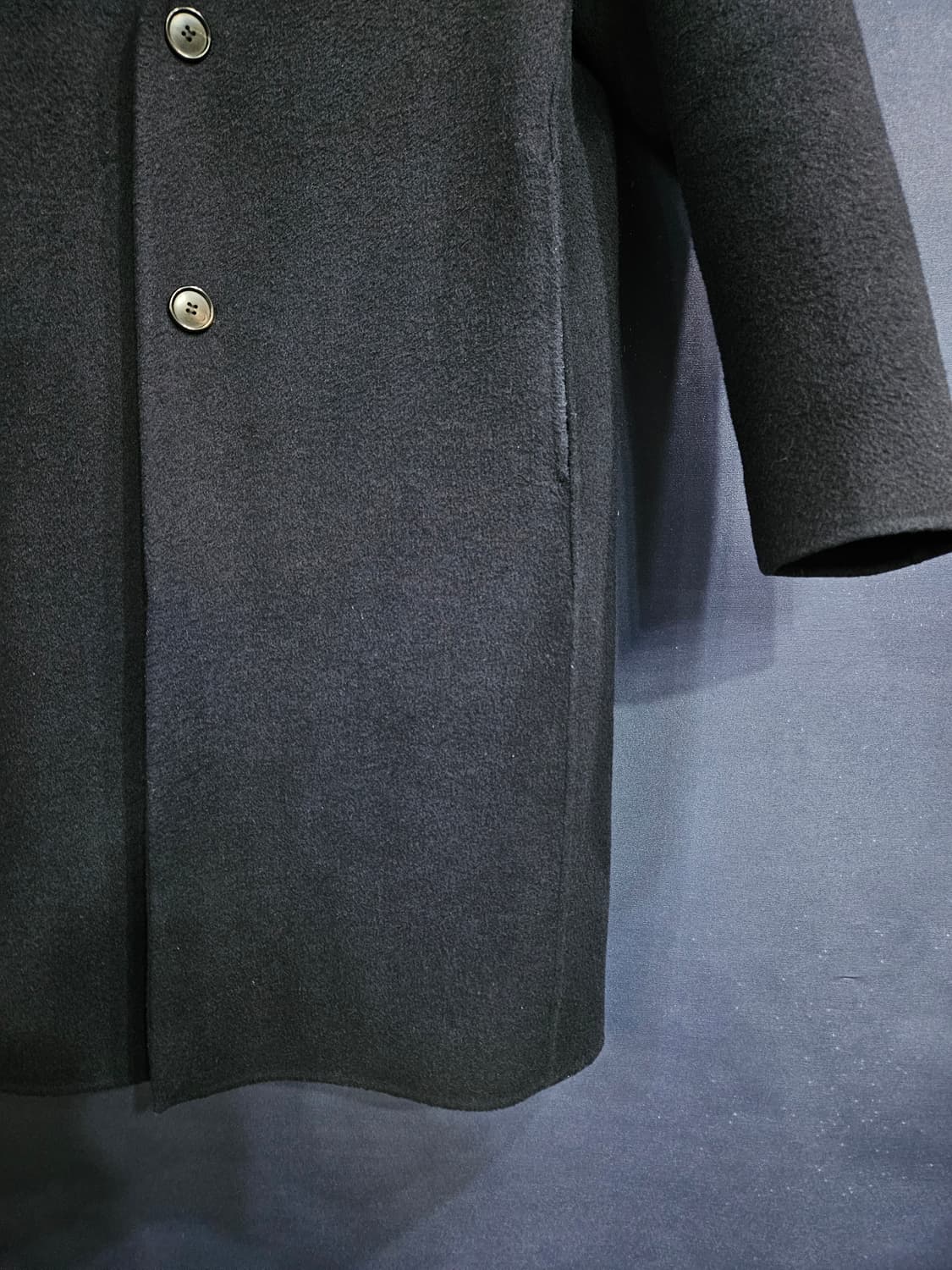 헤지스 네이비 남성 슬림핏 100 롱코트  상품이미지6