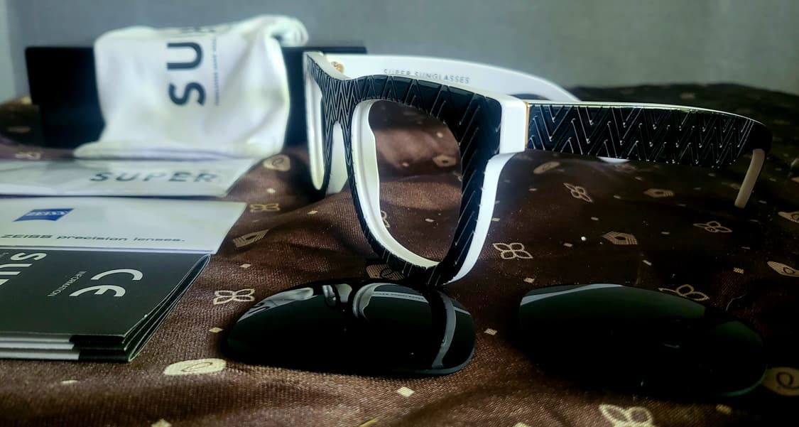 (미사용 새제품) SUPER  슈퍼 블랙&화이트 선글라스 상품이미지10