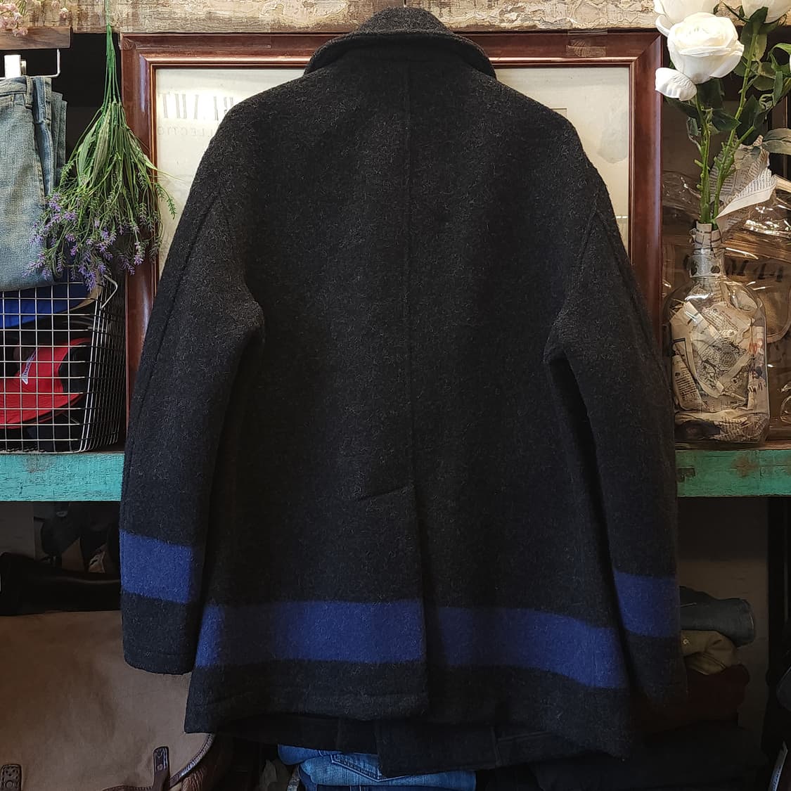 90s 폴로 피코트 헤비울 코트 usa made L 상품이미지3