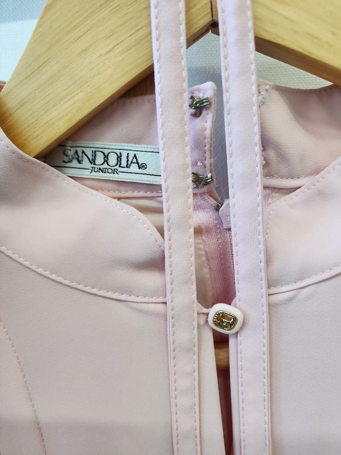 일본빈티지 파스텔 핑크 원피스 상품이미지4