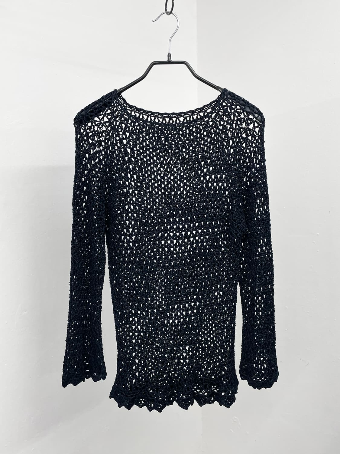 네이비 글리터 크로셰 탑✨ 상품이미지1