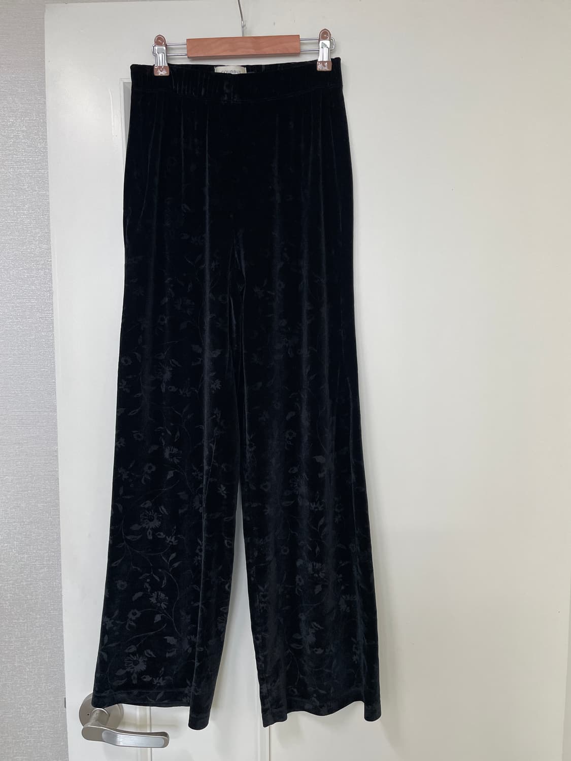 코르뷔 플로럴 벨벳 밴딩 팬츠 상품이미지6