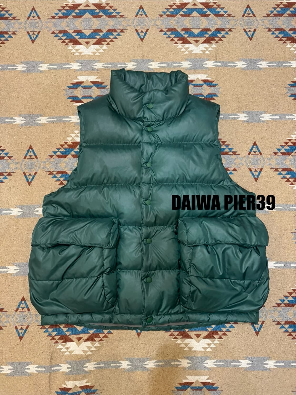 [M][100] 다이와피어39 테크 백패커 다운 베스트 그린  상품이미지1