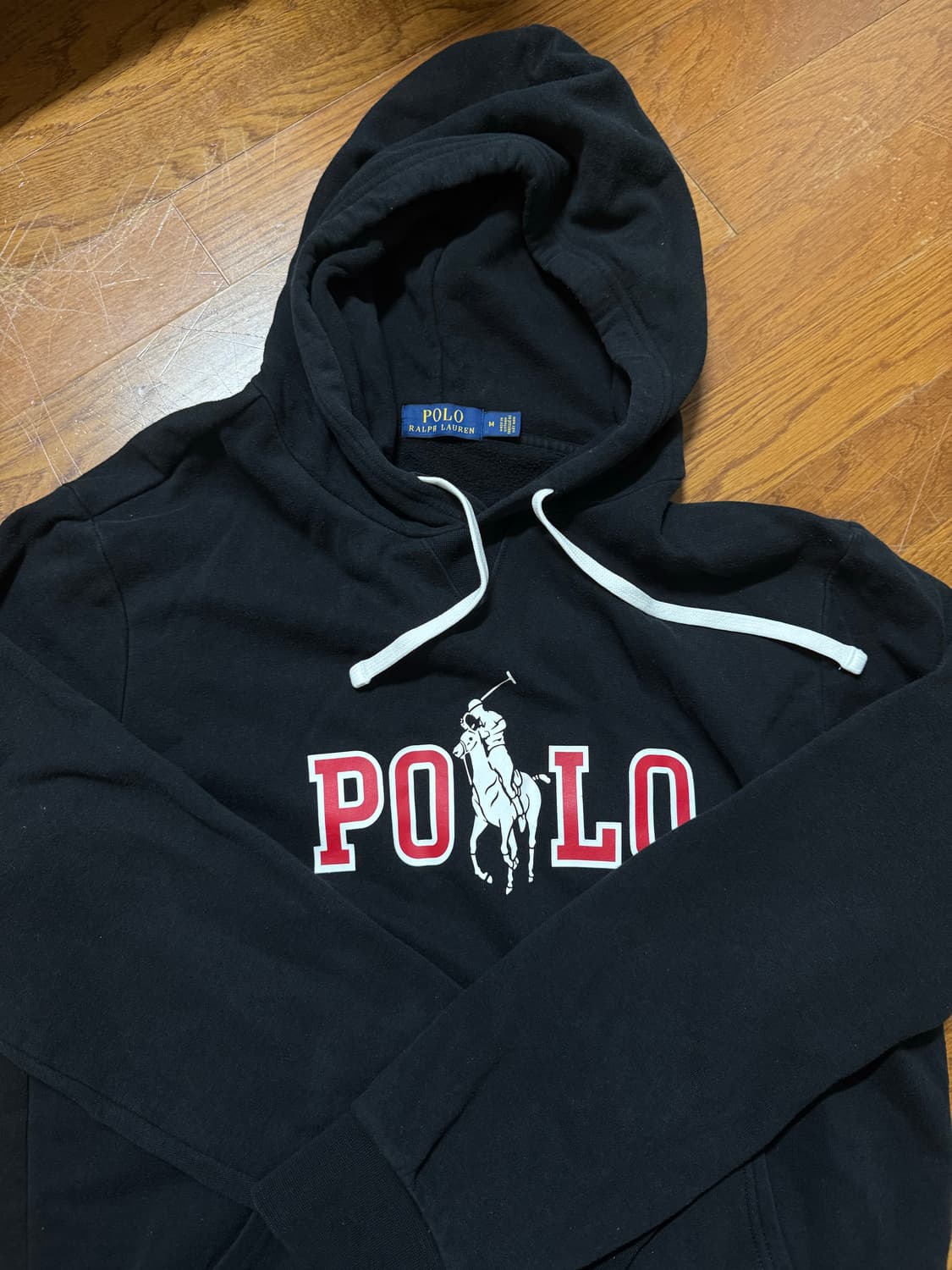 폴로 후드티 블랙 m 기모 공용 상품이미지1