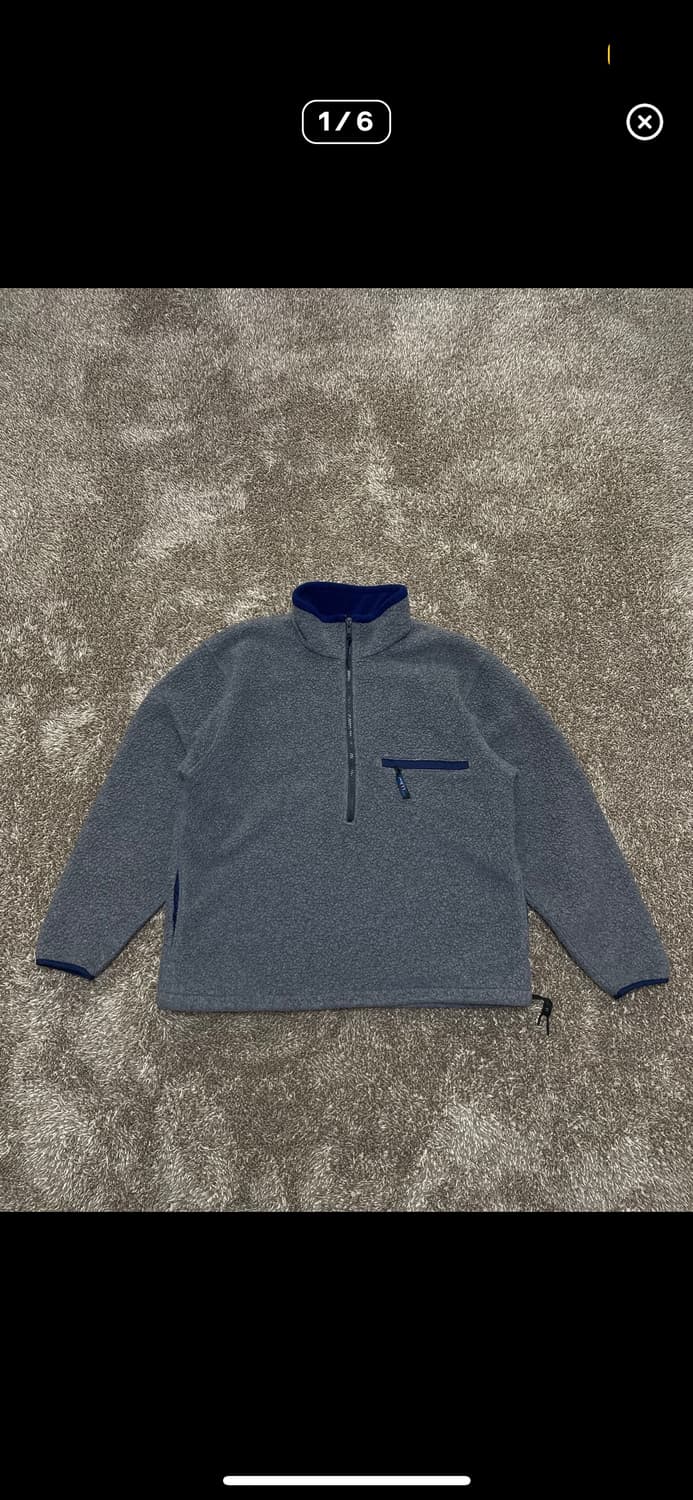90‘s ll bean 하프집업 후리스  상품이미지1