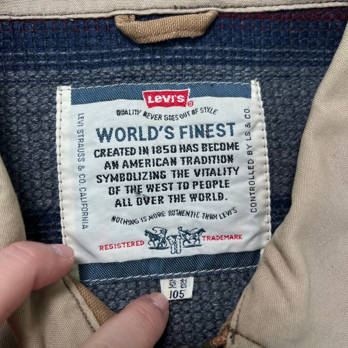 105 리바이스 90s 컨버스 다크 디트로이트 워크자켓 상품이미지3