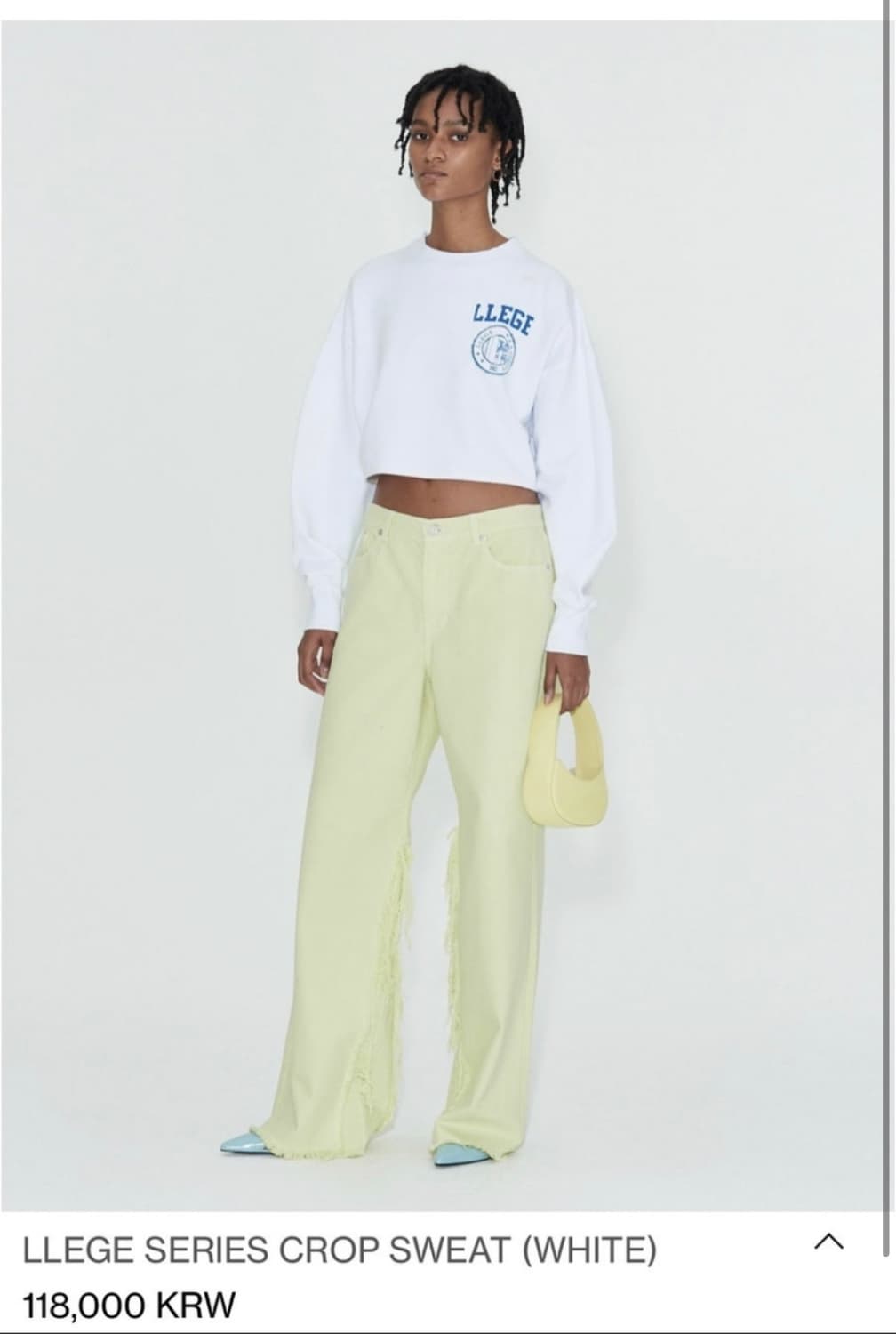 렉토 여성용 크롭 맨투맨 상품이미지1