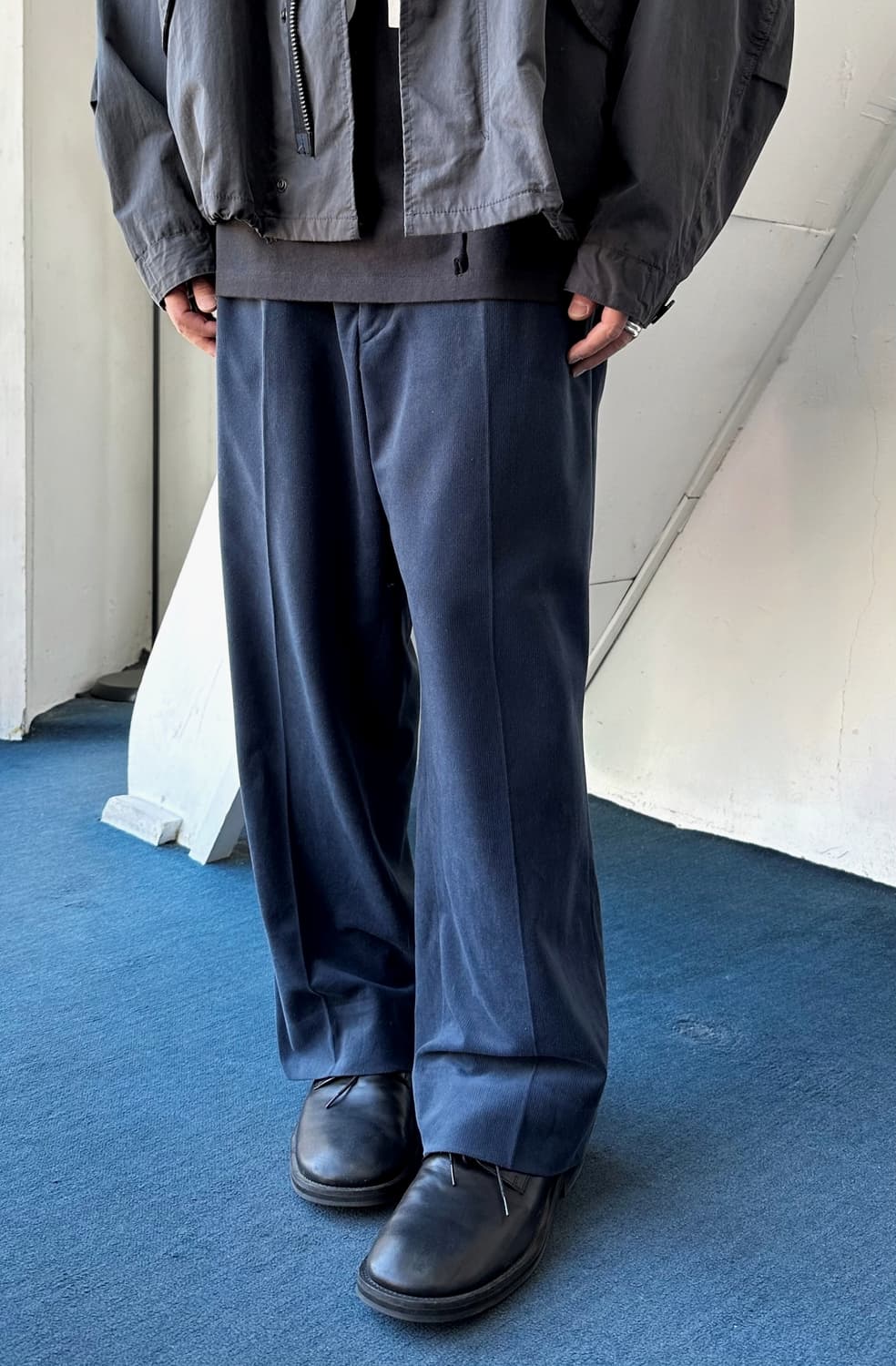 Cord design 2 tuck wide pants 상품이미지8