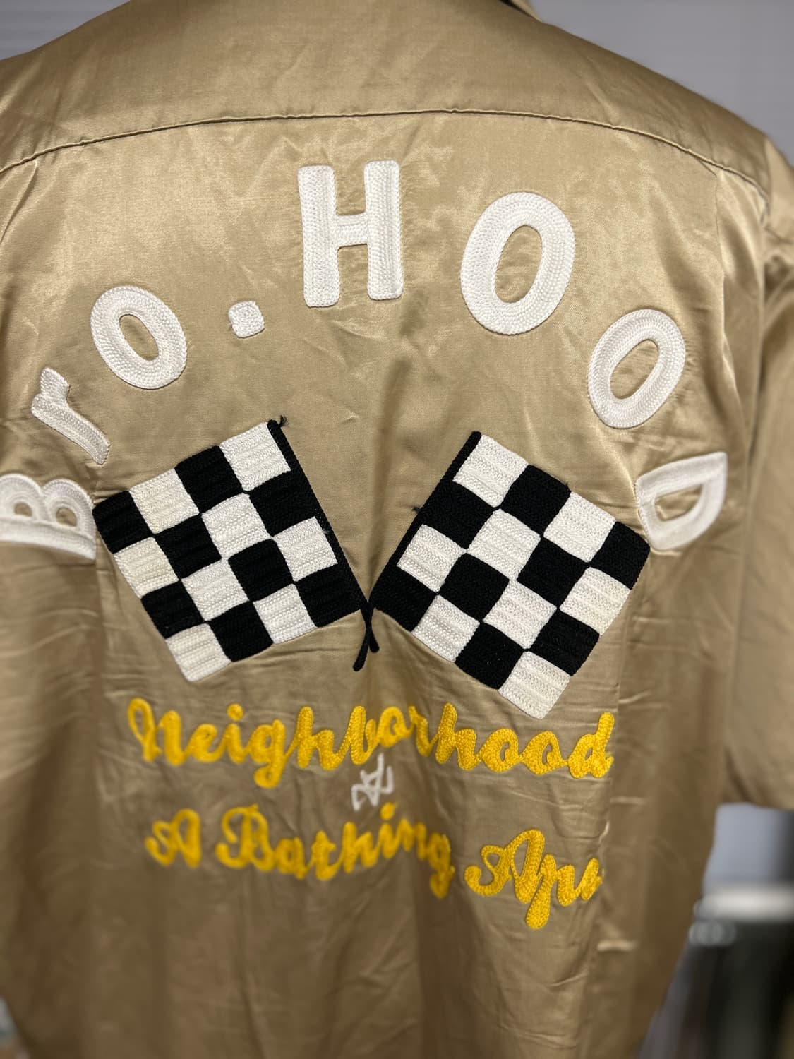 베이프 x 네이버후드 자수 레이온 볼링셔츠 xxl 상품이미지2