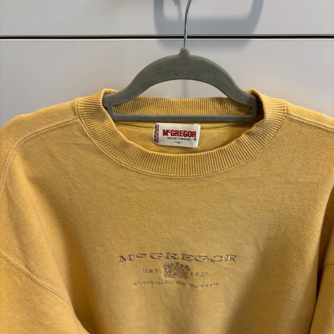 McGregor 빈티지 머스타드 옐로우 맨투맨 L 남녀공용 상품이미지6