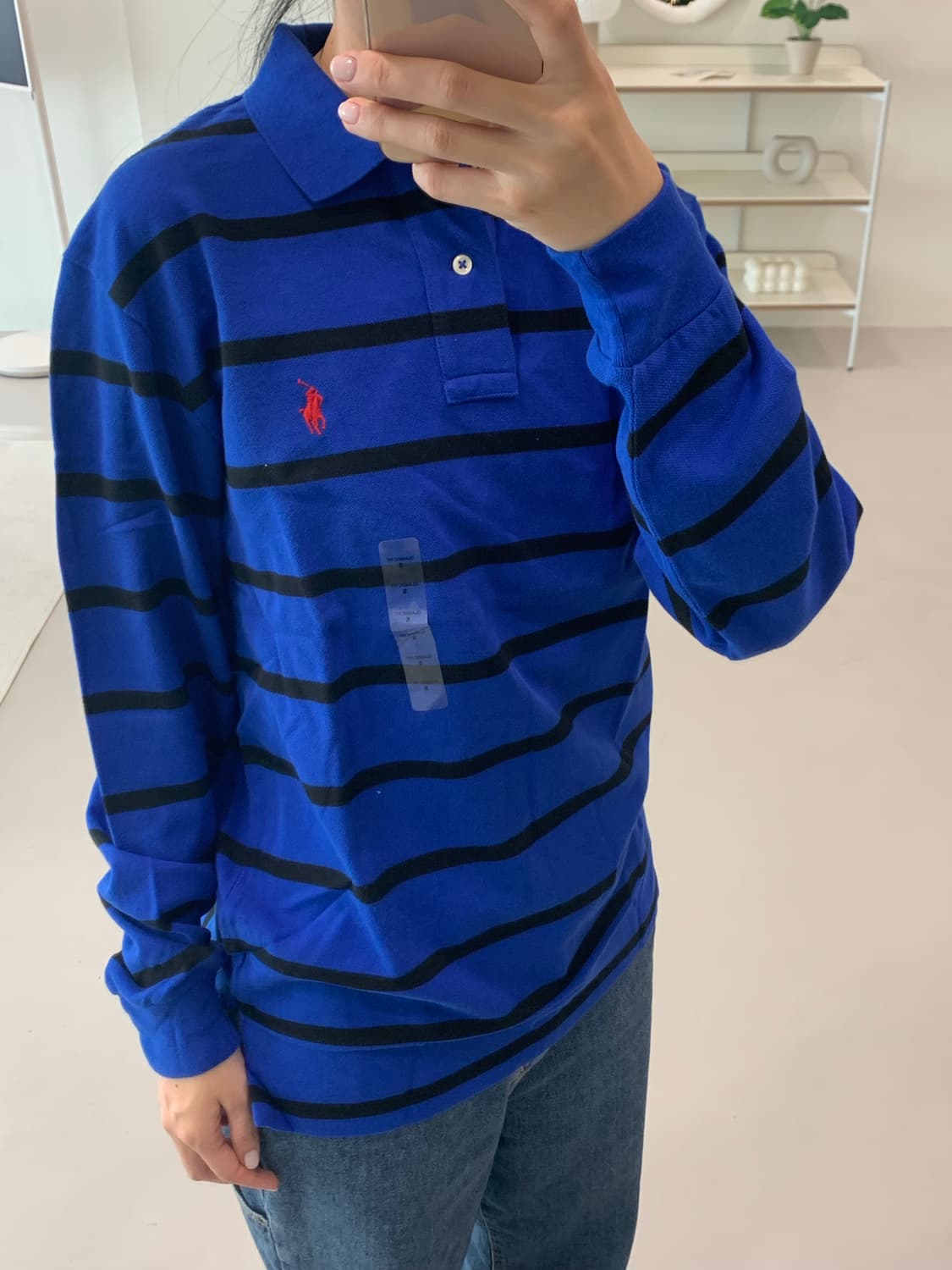 폴로 랄프로렌 긴팔 카라티 블루 S,M,L 상품이미지2