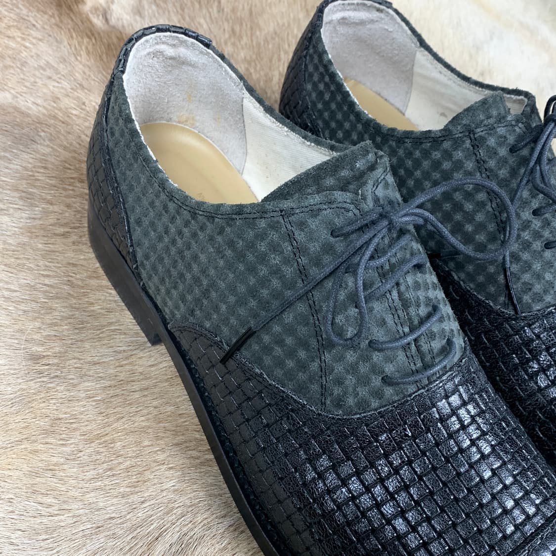 꼼데가르송 옴므 플러스 믹스드 레더 더비 슈즈 상품이미지4