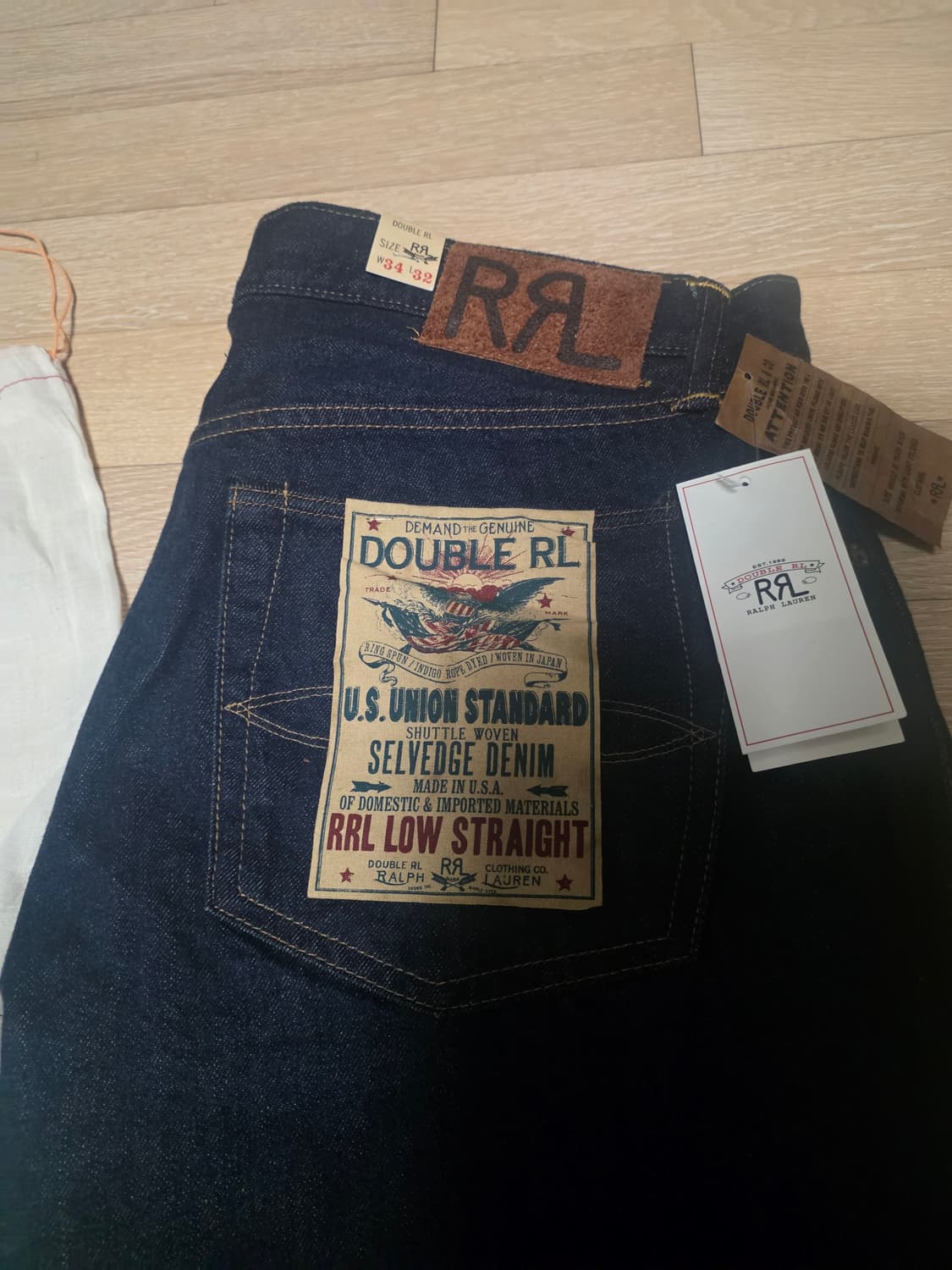 더블알엘 로우스트레이트 셀비지 34 새상품 급 ㅓ 상품이미지2