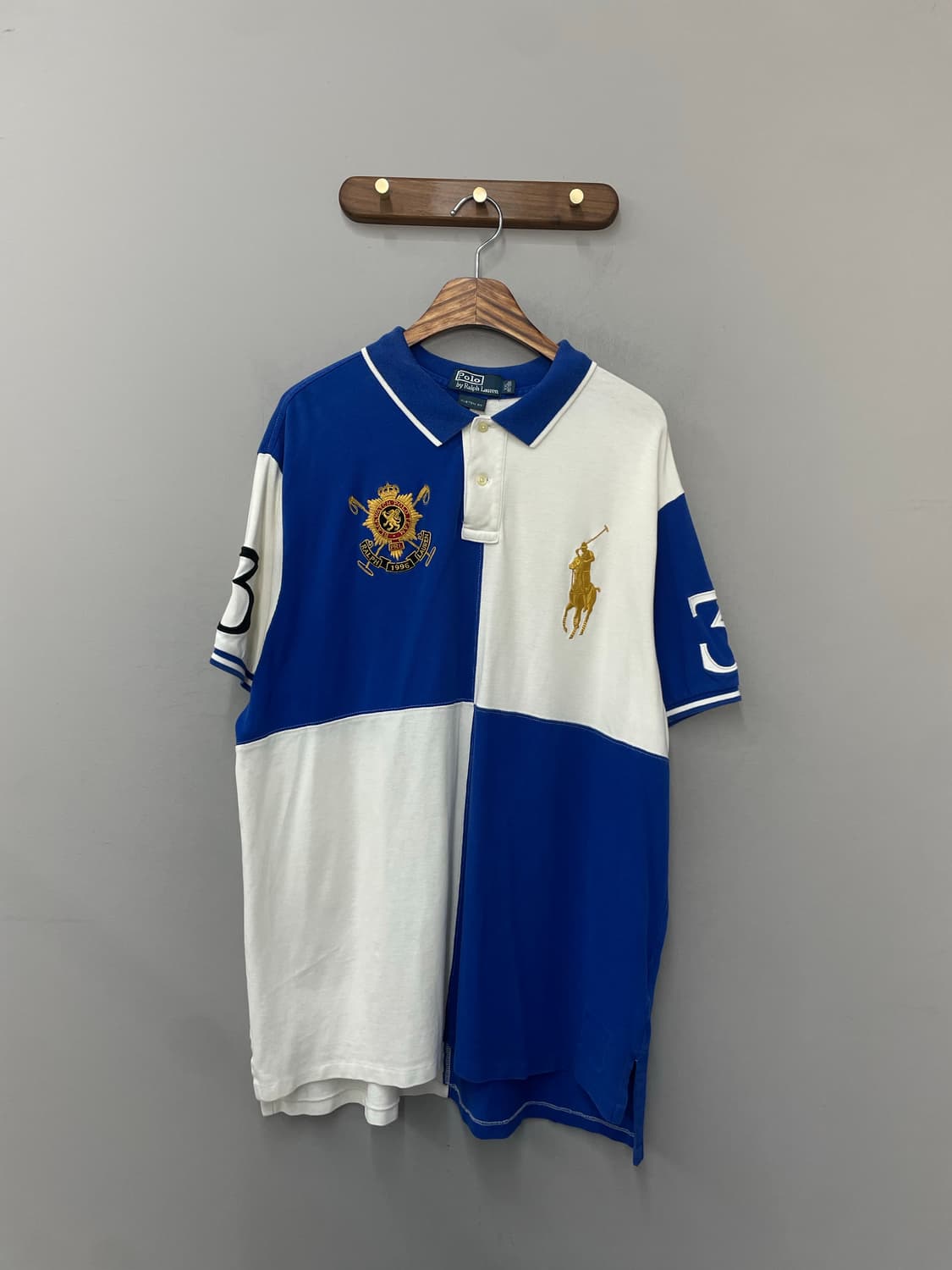 폴로 랄프로렌 블루 화이트 배색 카라 반팔 H2802 상품이미지2