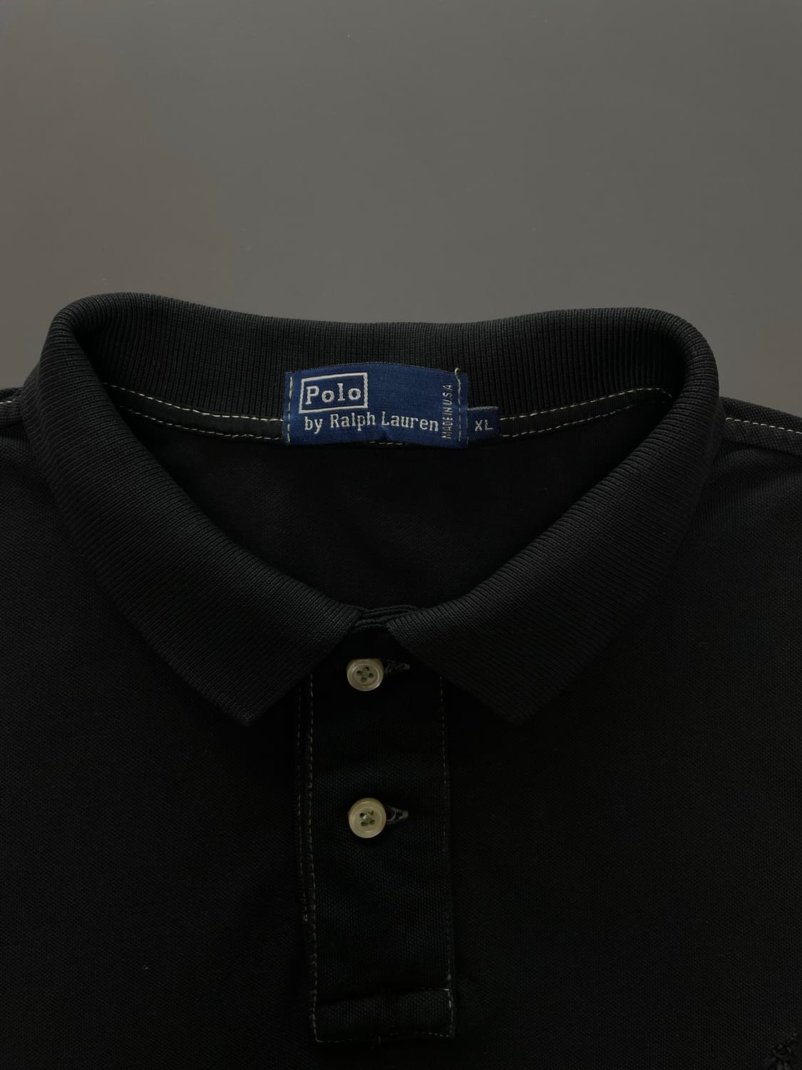 [XL] 폴로 랄프로렌 U.S.A. 블랙 반팔 카라티 상품이미지8