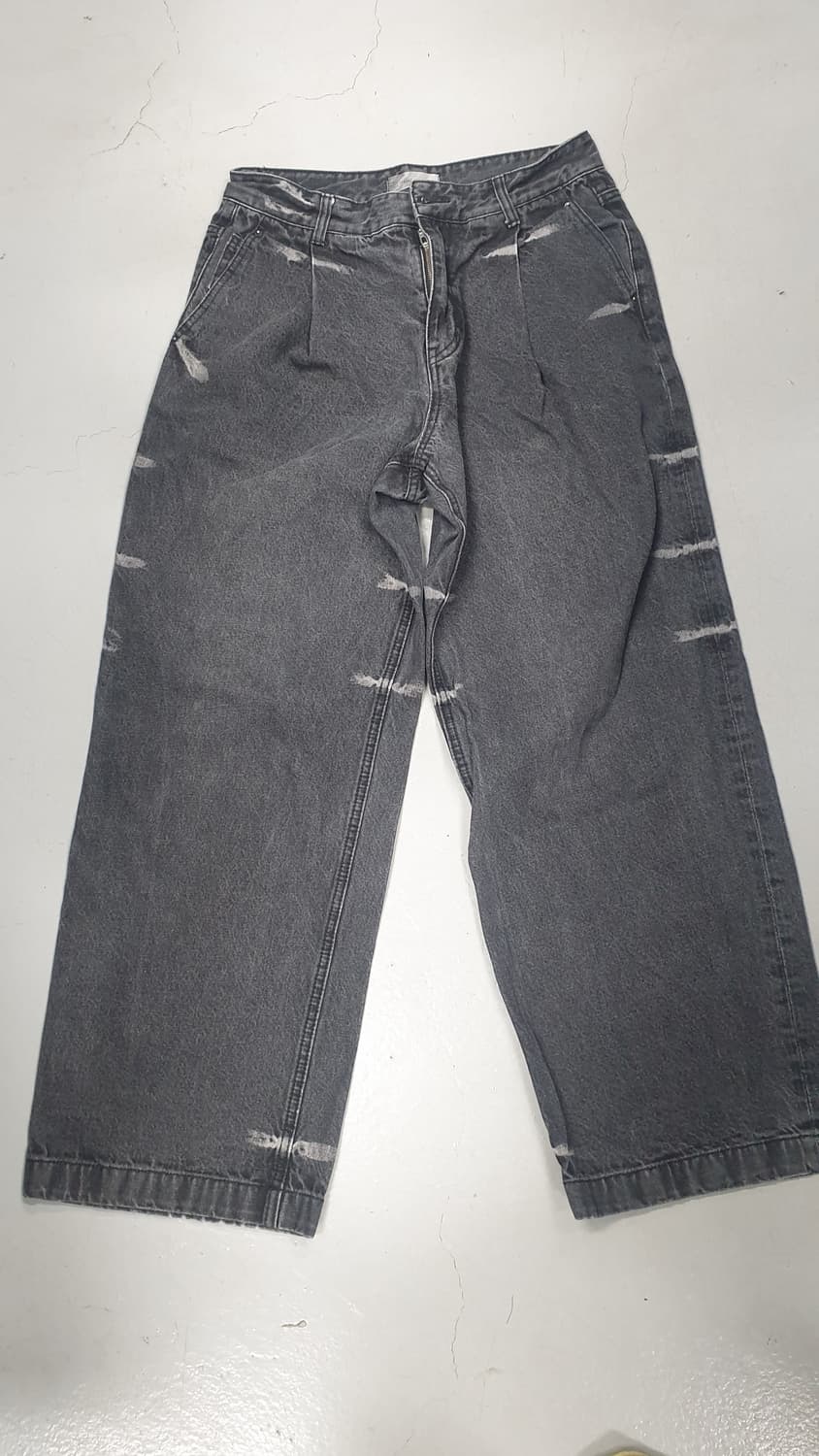 메종미네드 데미지 워싱 와이드 데님 48 상품이미지3