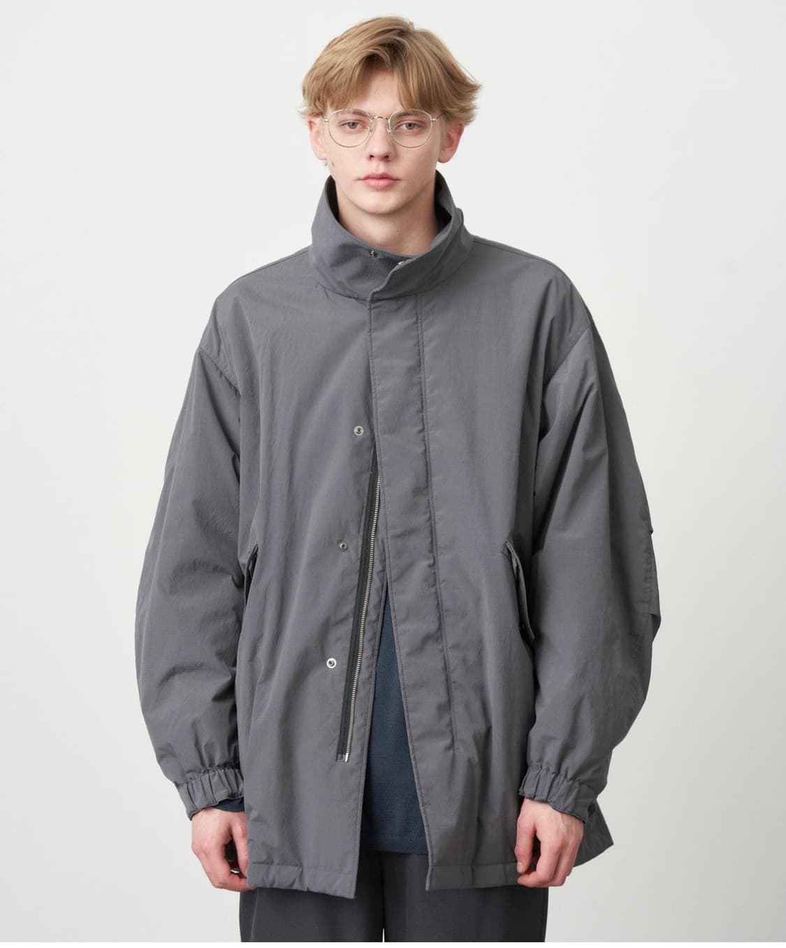 23aw 에이톤 aton 숏 모즈 파카 6 차콜 그레이 상품이미지2