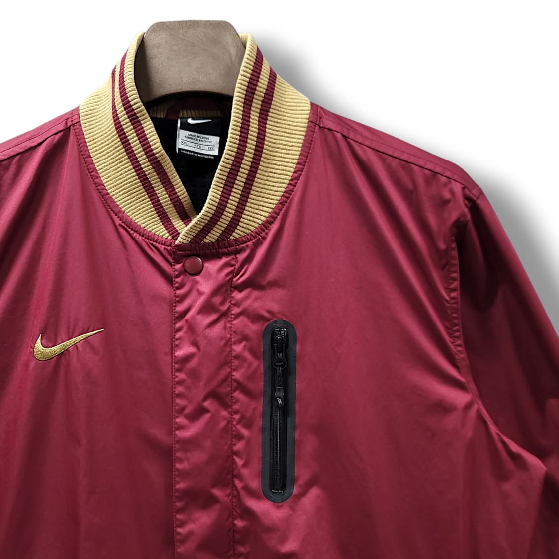 [2XL] 나이키 버건디 포켓지퍼 바시티 자켓 상품이미지4