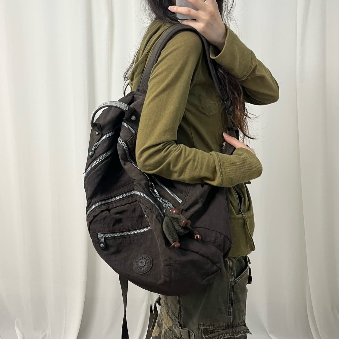 Kipling brown backpack 상품이미지2