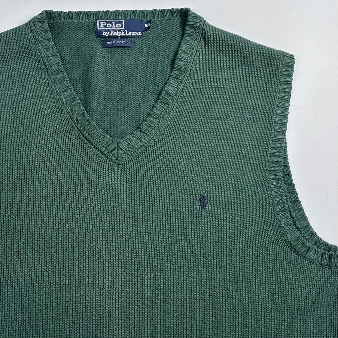 폴로 랄프로렌 그린 코튼 니트조끼    상품이미지3