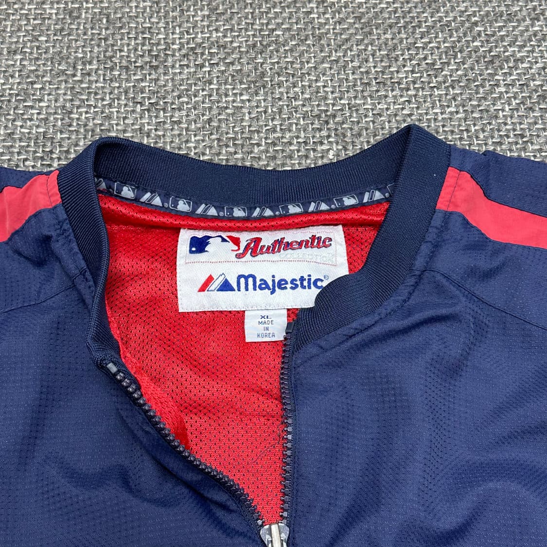 마제스틱 보스턴레드삭스 올드스쿨 반집업 웜업 바람막이 XL 상품이미지7