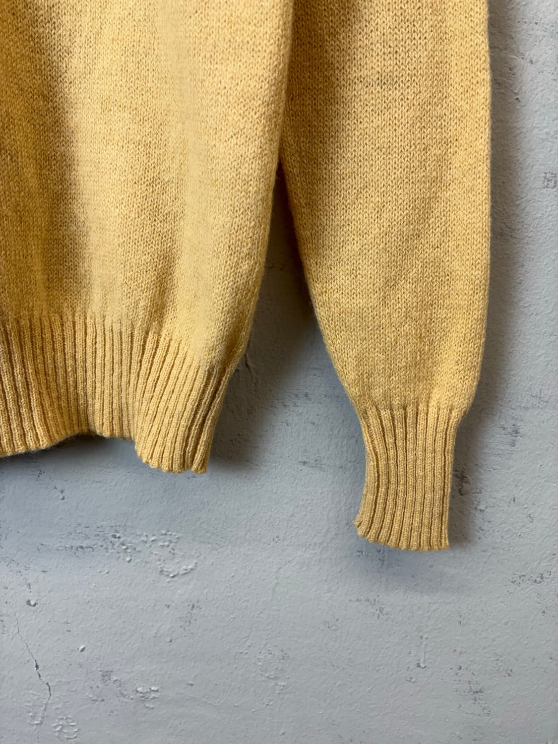 폴로랄프로렌 90s JPN 빈티지 라운드 울 니트 옐로우 상품이미지3