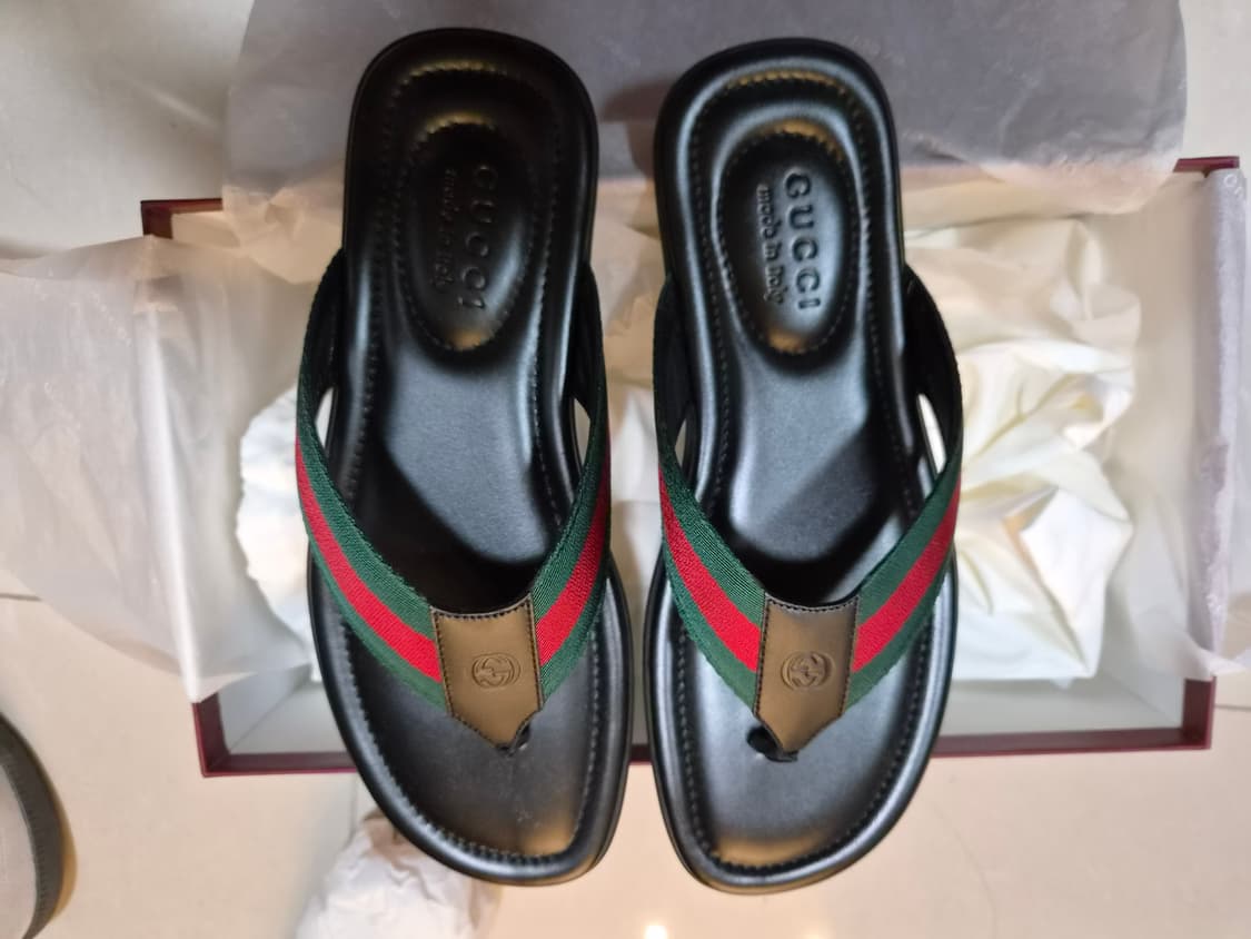 구찌 시그니처 삼선 쪼리 상품이미지1