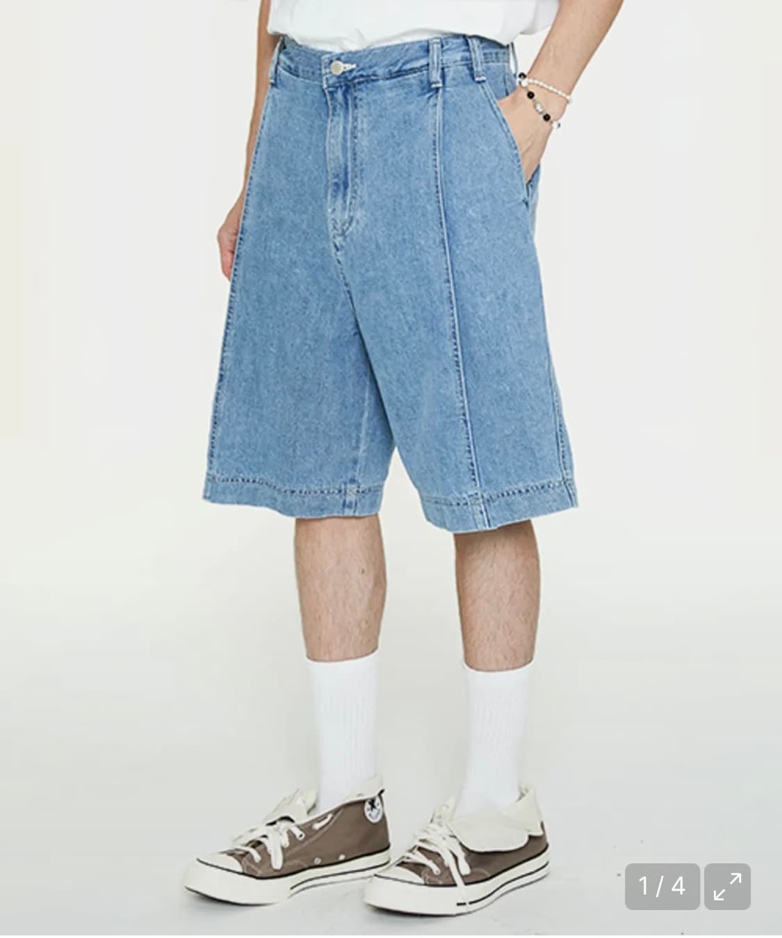 밈더워드로브 에이지 원턱 버뮤다팬츠 상품이미지4