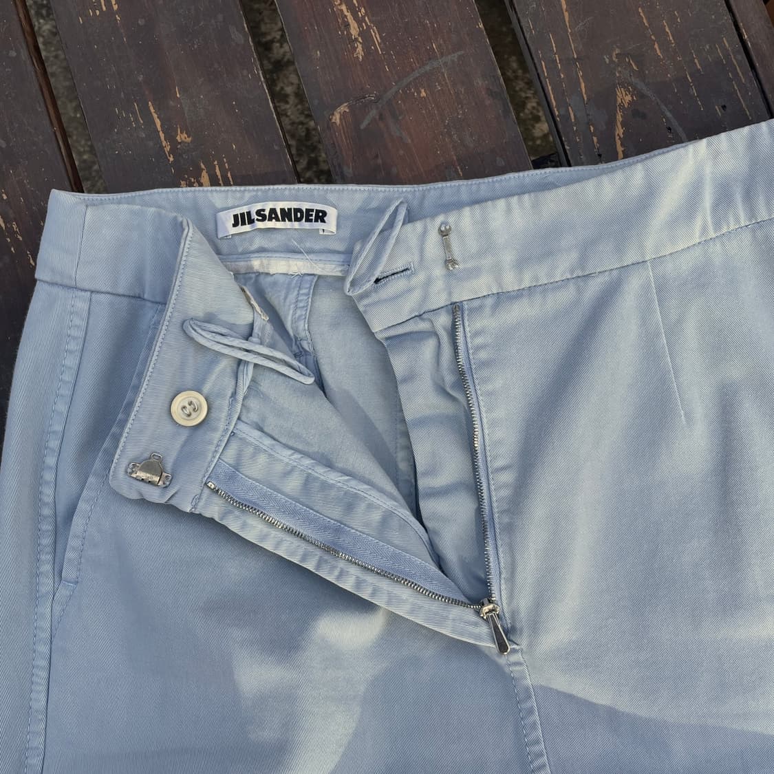 JIL SANDER Sky blue chino skirt 상품이미지7