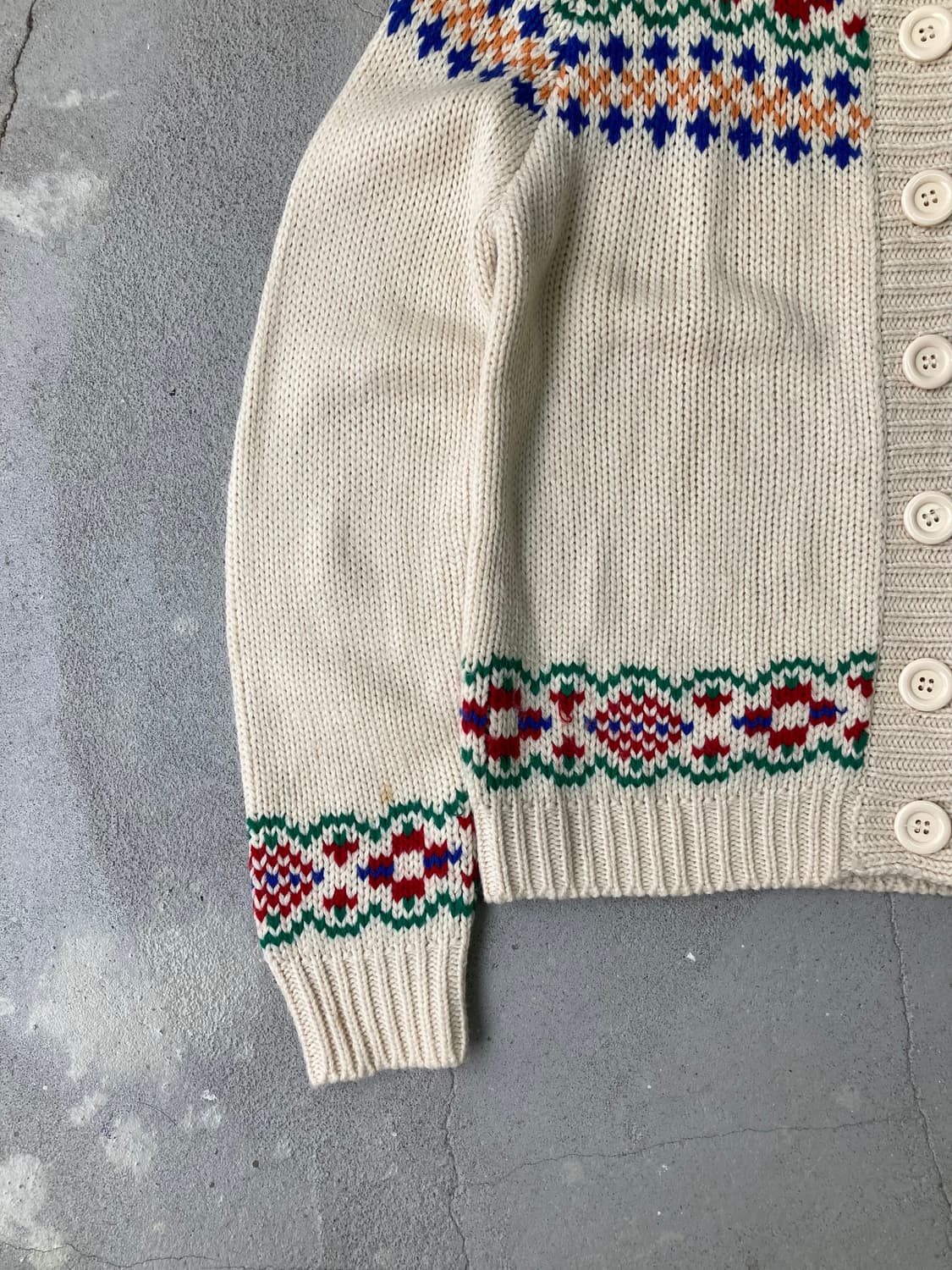 ivory nordic pattern round cardigan 상품이미지5