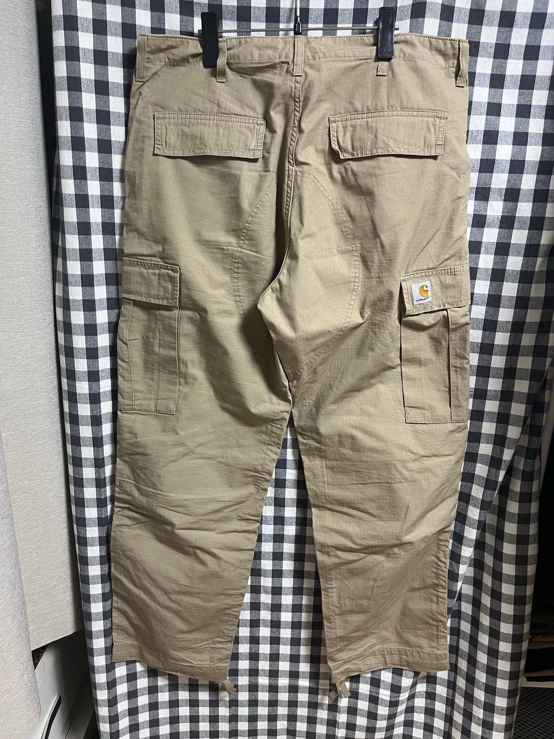 칼하트WIP 레귤러 립스탑 카고팬츠 블랙, 올리브, 럼버 34 상품이미지8