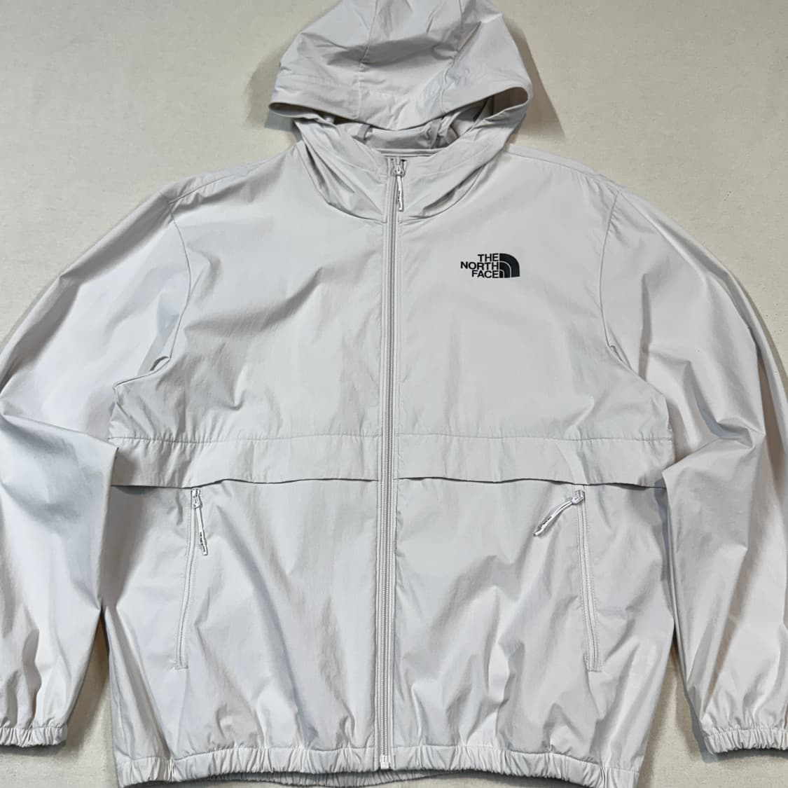 M) 노스페이스 기능성 화이트 바람막이 후드 자켓 상품이미지2